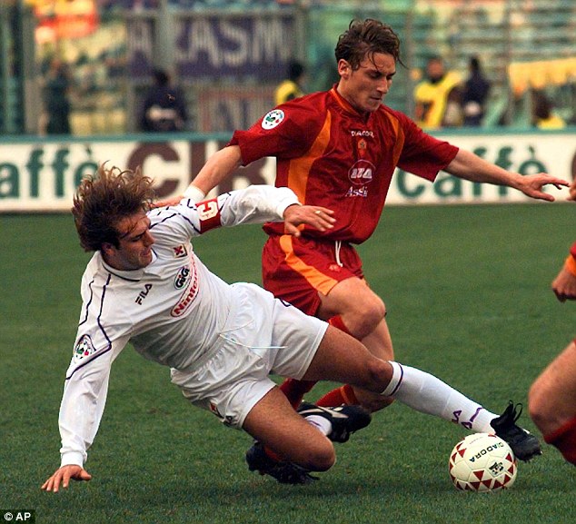 Totti As Roma Diadora 1997 1998 KARDASHIAN Soccer Jersey Shirt L