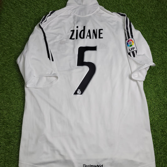 Zidane Real Madrid LAST GAME 2005 2006 Home Soccer Jersey Shirt L SKU# 109879