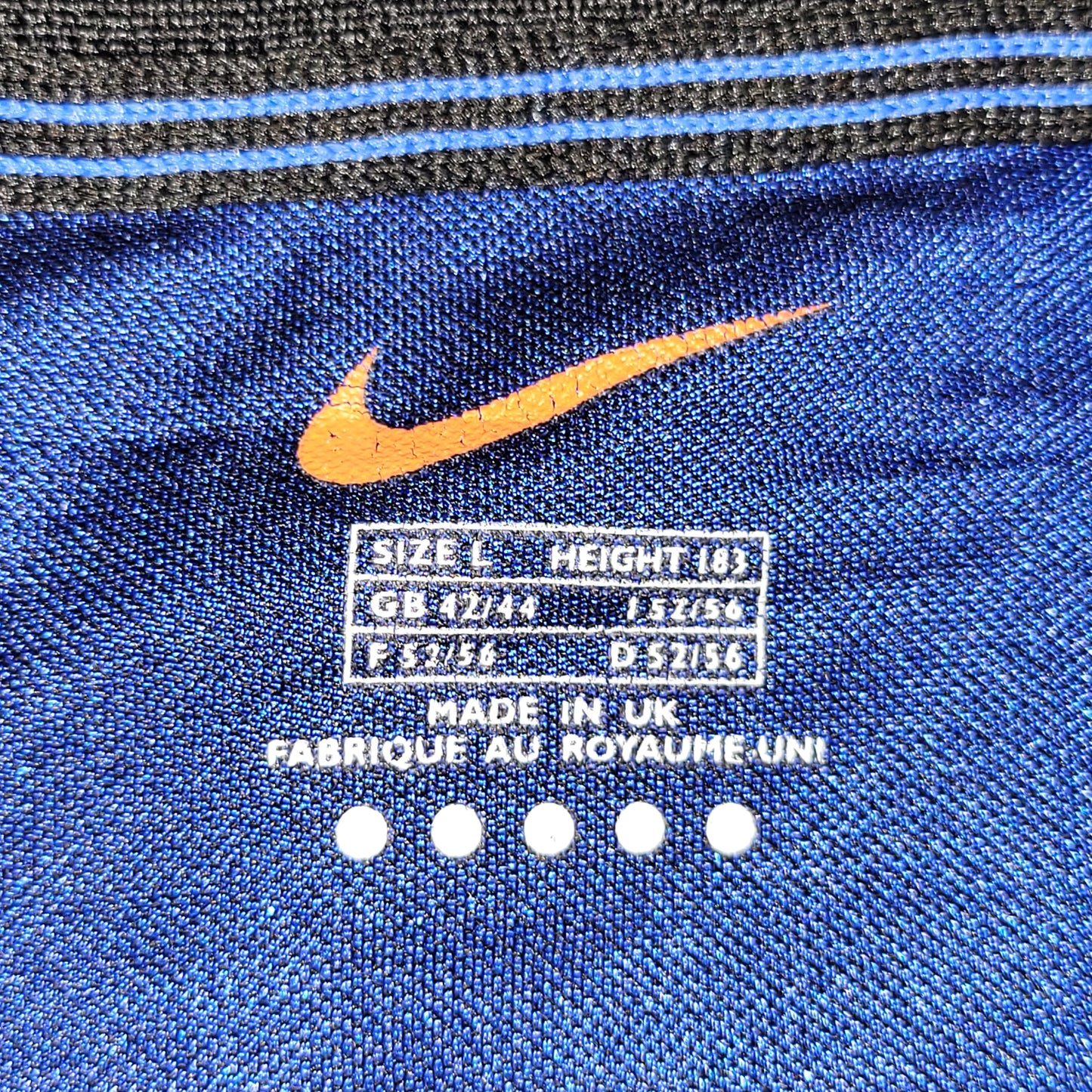 Ronaldo Inter Milan 1999 2000 Nike Long Sleeve Soccer Jersey Shirt L