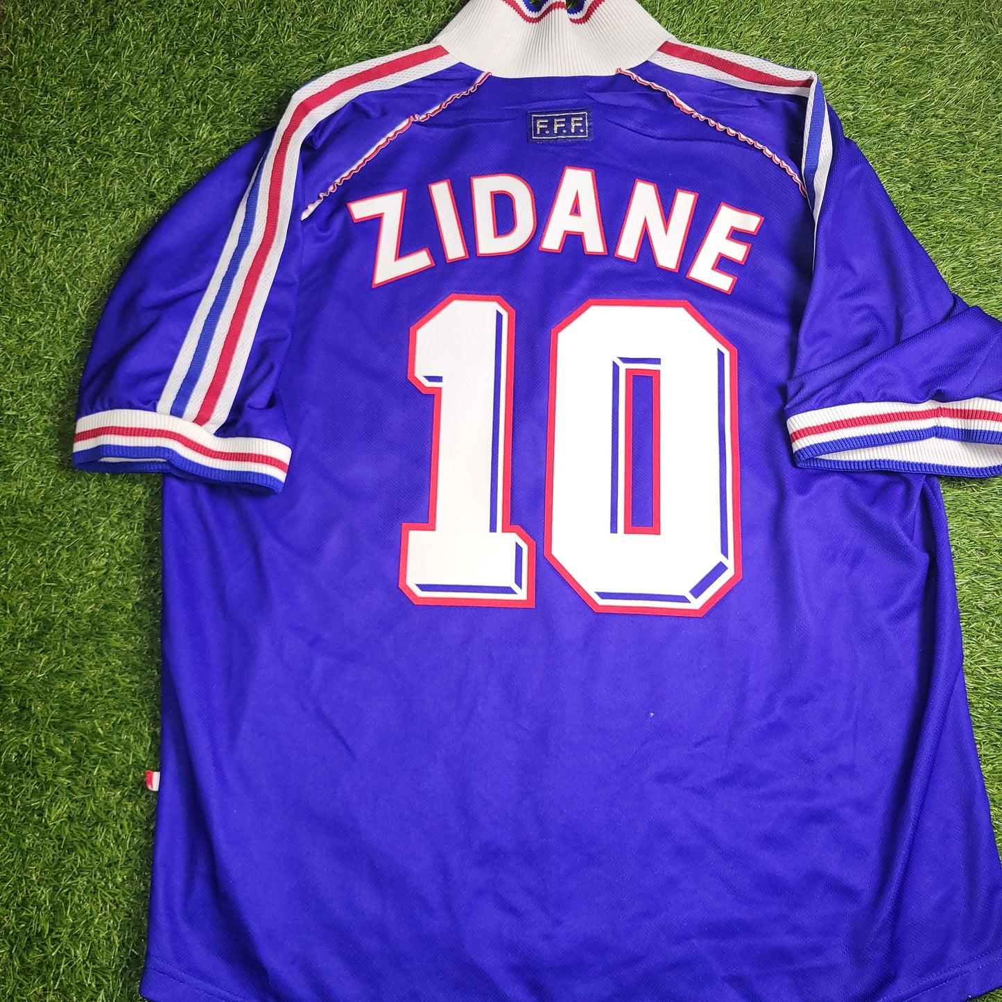 Zidane France 1998 WORLD CUP FINAL Home Soccer Jersey Shirt XL