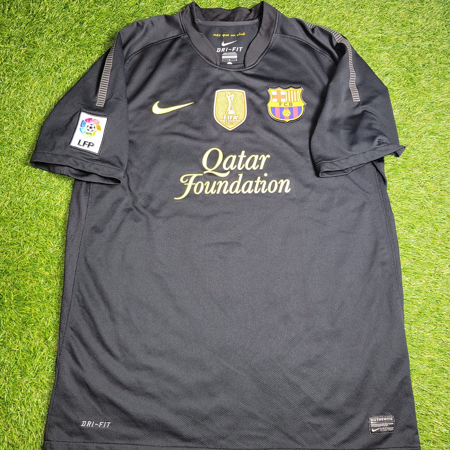 Messi Barcelona 2011 2012 Away Soccer Jersey Shirt L SKU# 419880-010