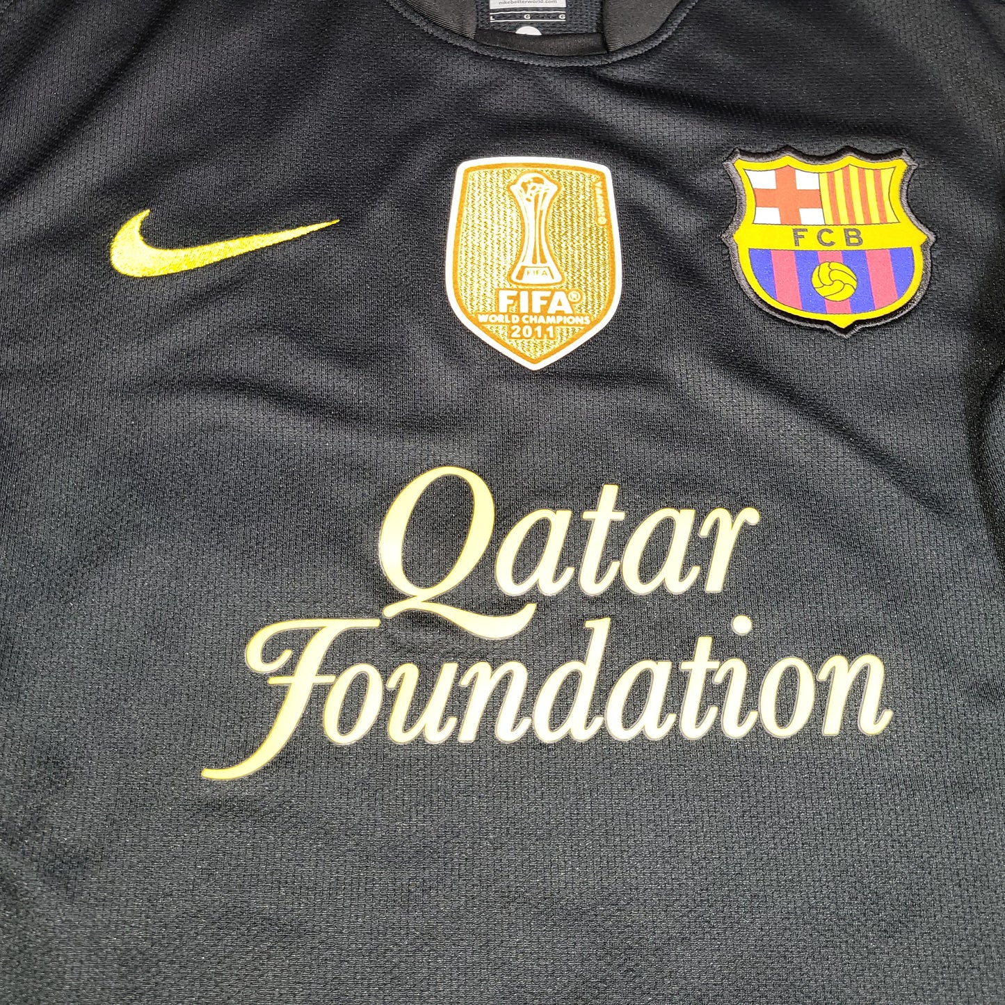 Messi Barcelona 2011 2012 Away Soccer Jersey Shirt L SKU# 419880-010