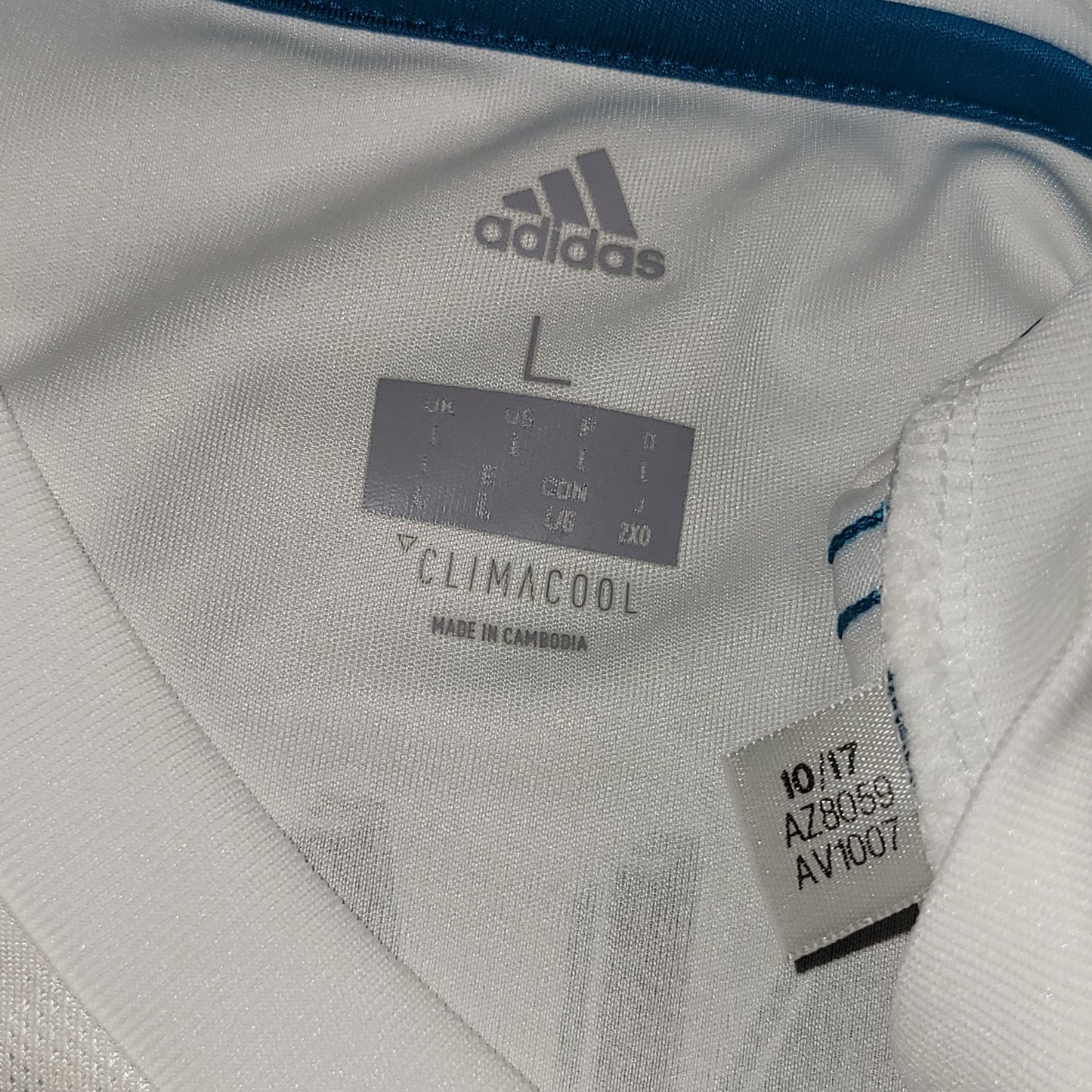 Cristiano Ronaldo Real Madrid 2017 2018 LAST GAME UEFA FINAL Soccer Jersey Shirt L SKU# B31106