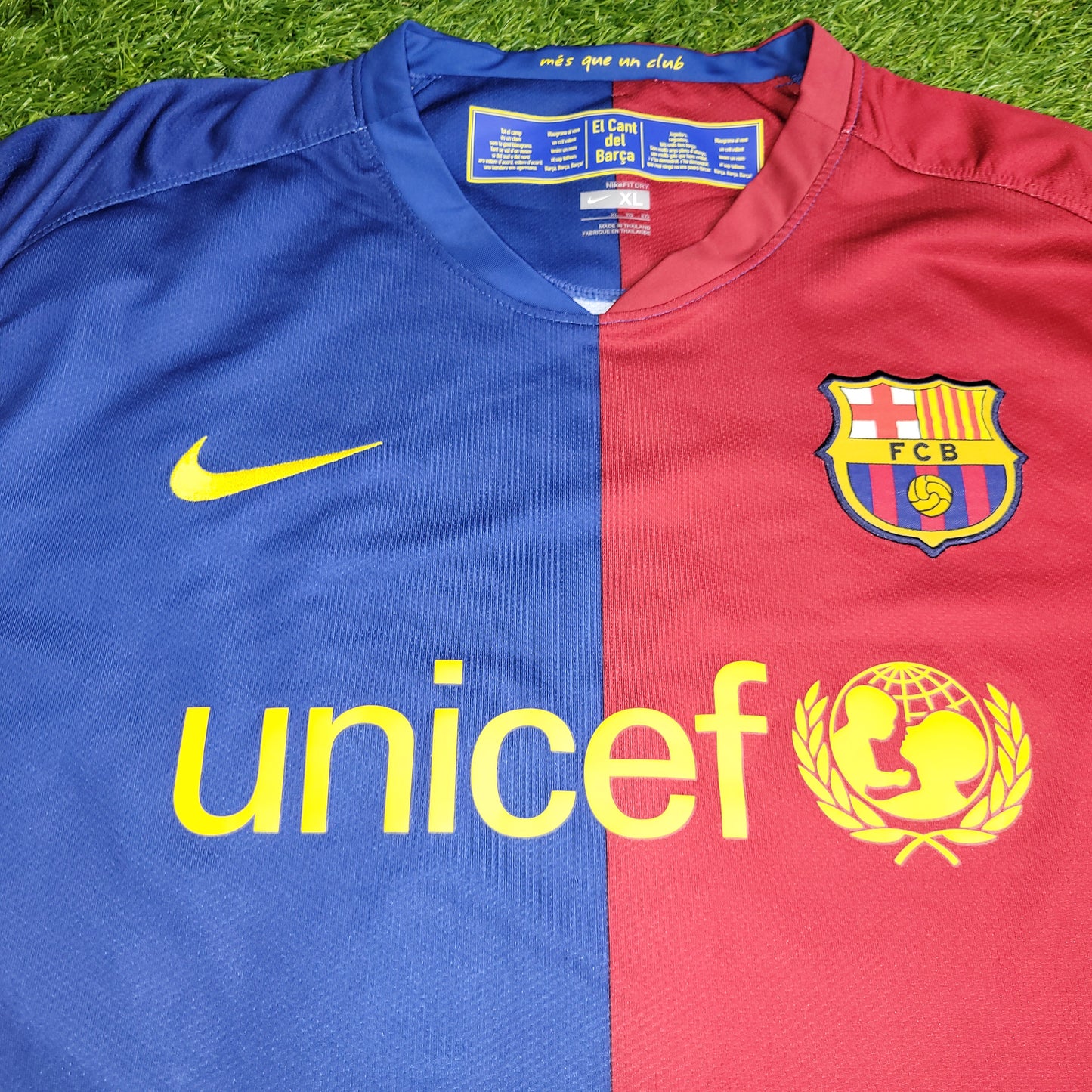 Messi Barcelona TREBLE SEASON 2008 2009 Home Soccer Jersey Shirt XL SKU# 286784-655 - ForeverSoccerJerseys