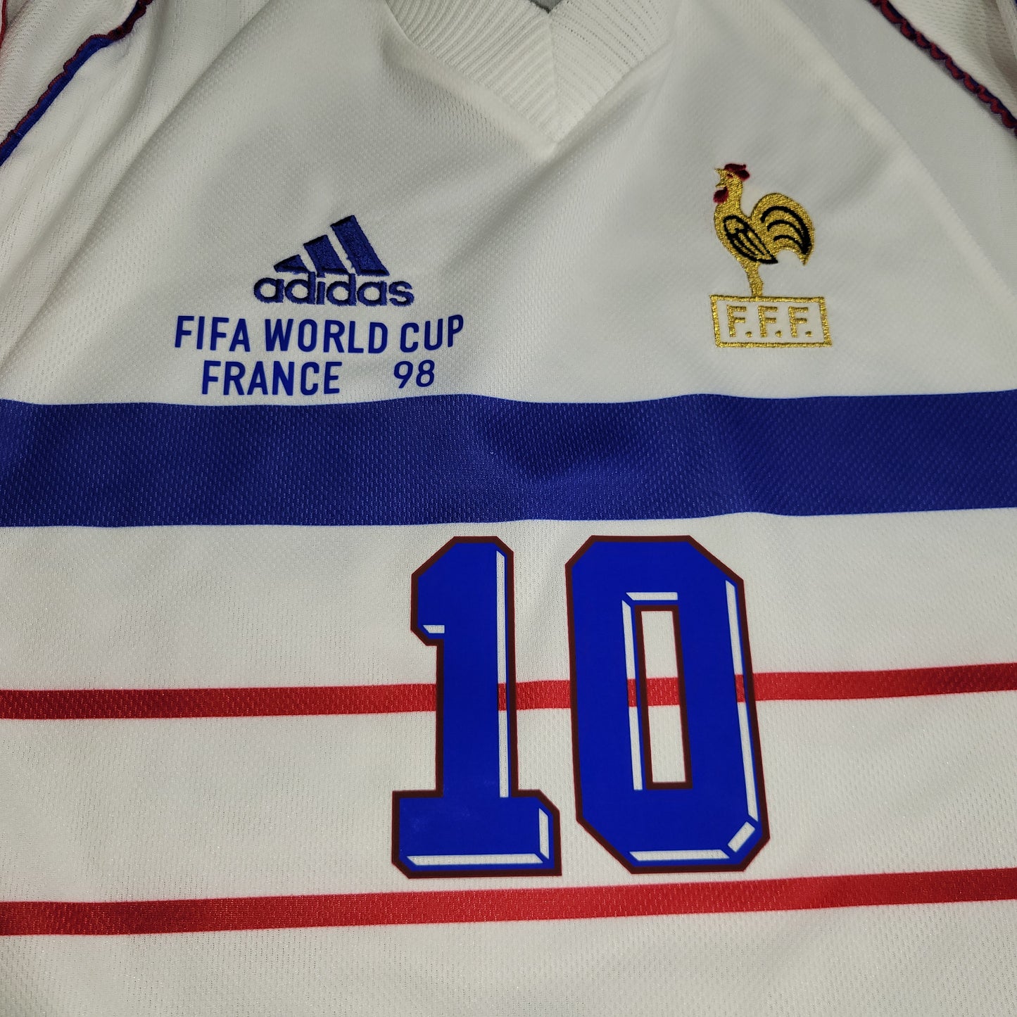 Zidane France 1998 WORLD CUP Away Soccer Jersey Shirt M