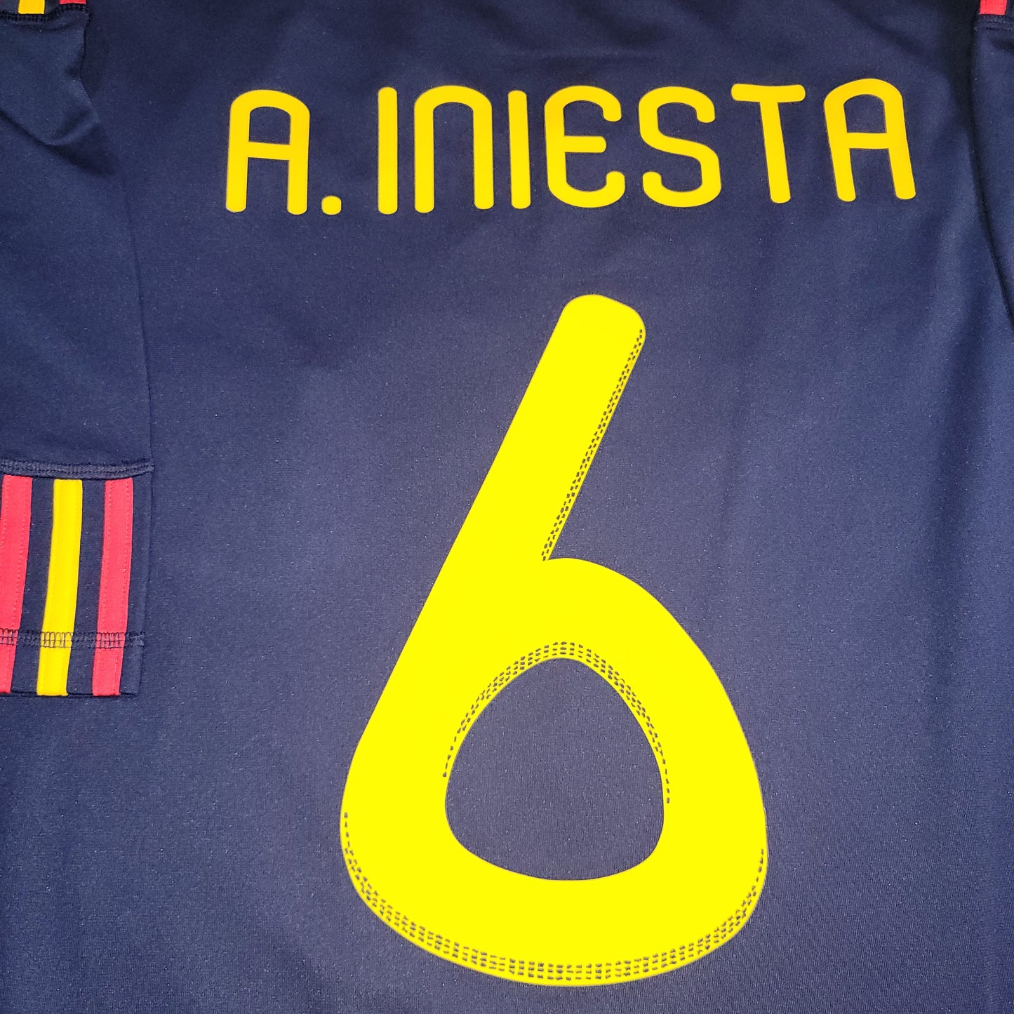 Iniesta Spain 2010 WORLD CUP FINAL Soccer Away Jersey Shirt XL SKU# P47896