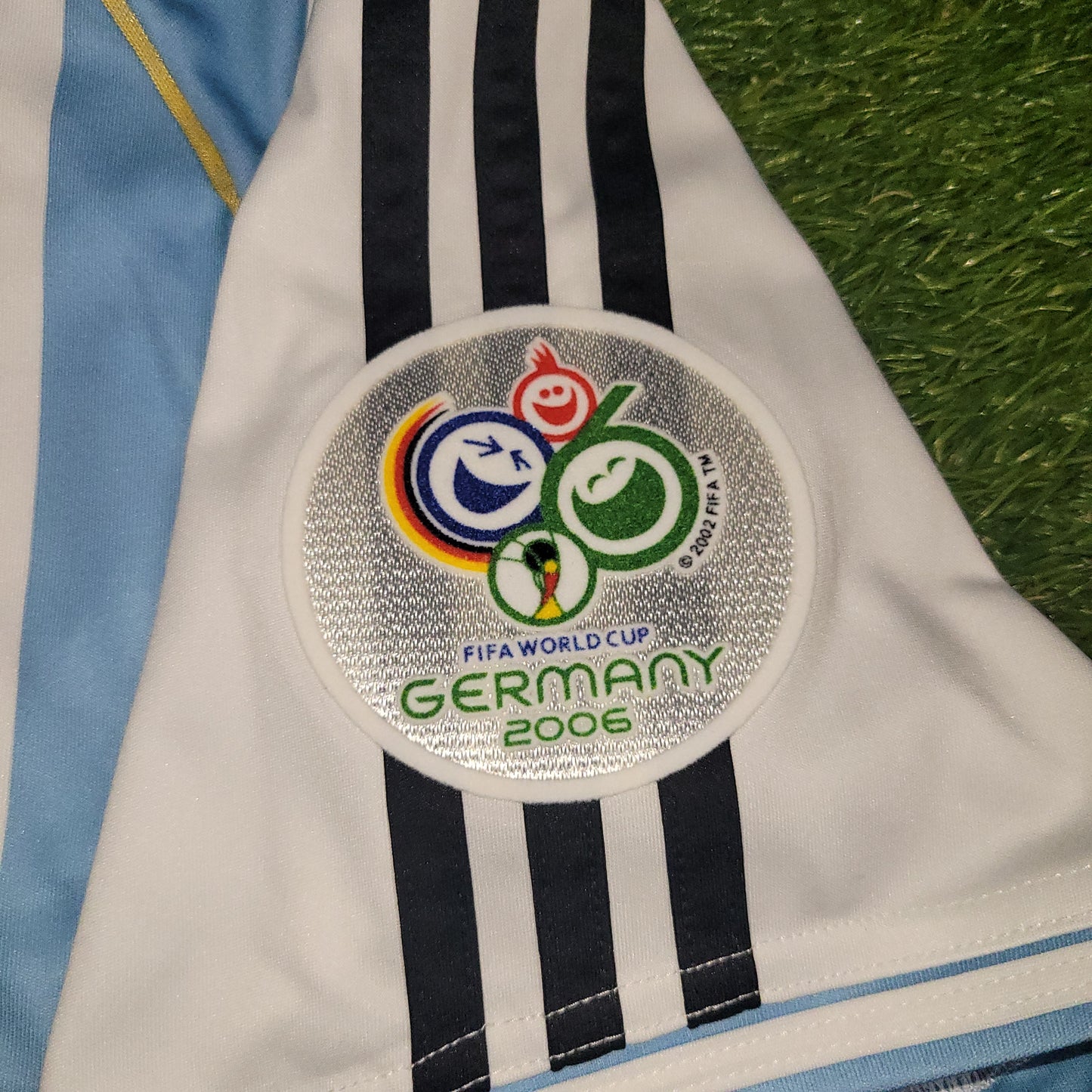 Messi Argentina 2006 WORLD CUP Home Soccer Jersey Shirt M SKU# 739802 AZB001