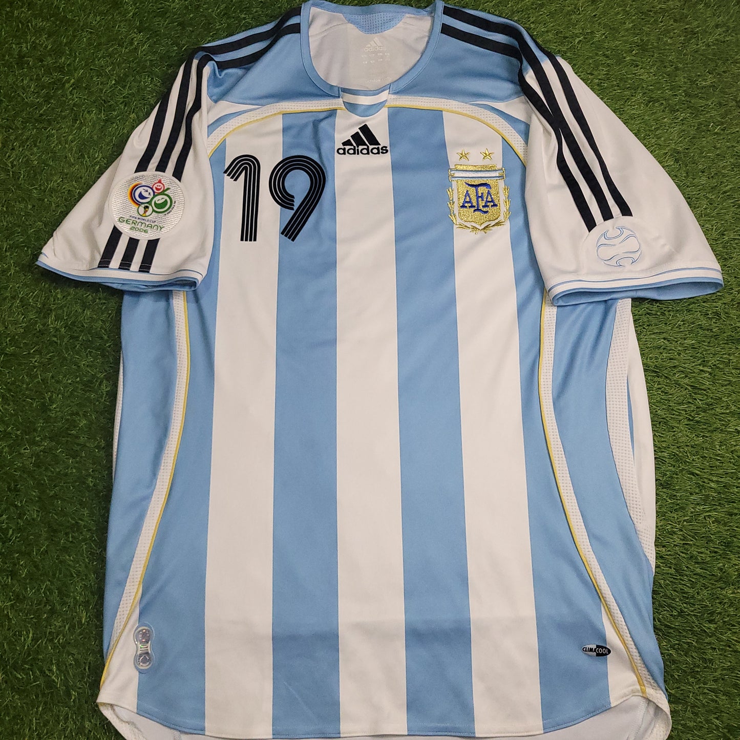 Messi Argentina 2006 WORLD CUP Home Soccer Jersey Shirt M SKU# 739802 AZB001