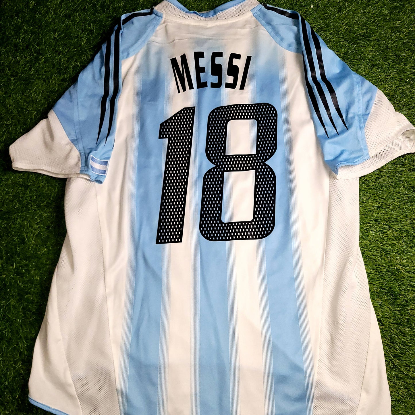 Messi Argentina 2004 2005 DEBUT Home Soccer Jersey Shirt L SKU# 645789