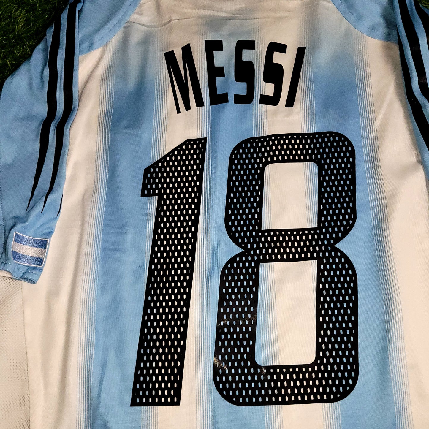 Messi Argentina 2004 2005 DEBUT Home Soccer Jersey Shirt L SKU# 645789