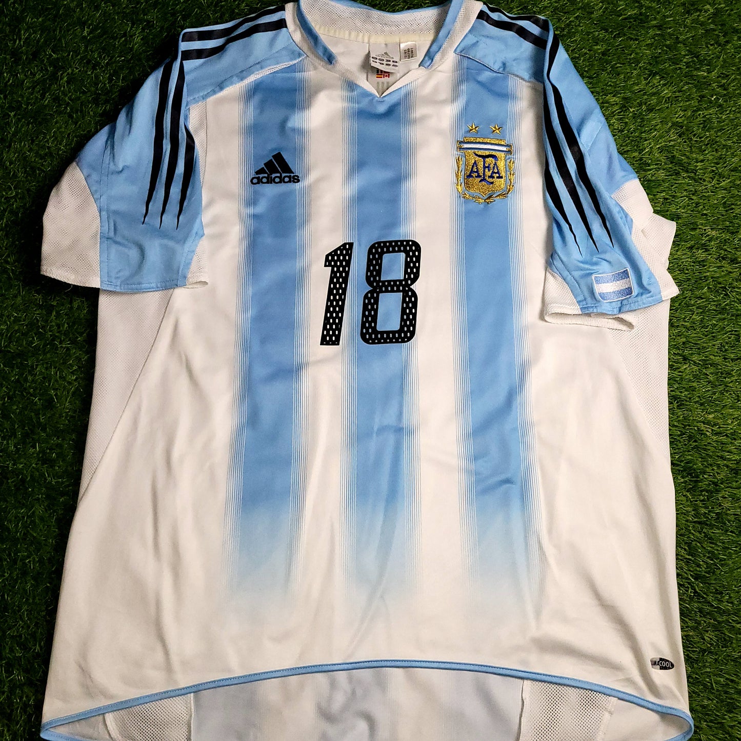Messi Argentina 2004 2005 DEBUT Home Soccer Jersey Shirt L SKU# 645789