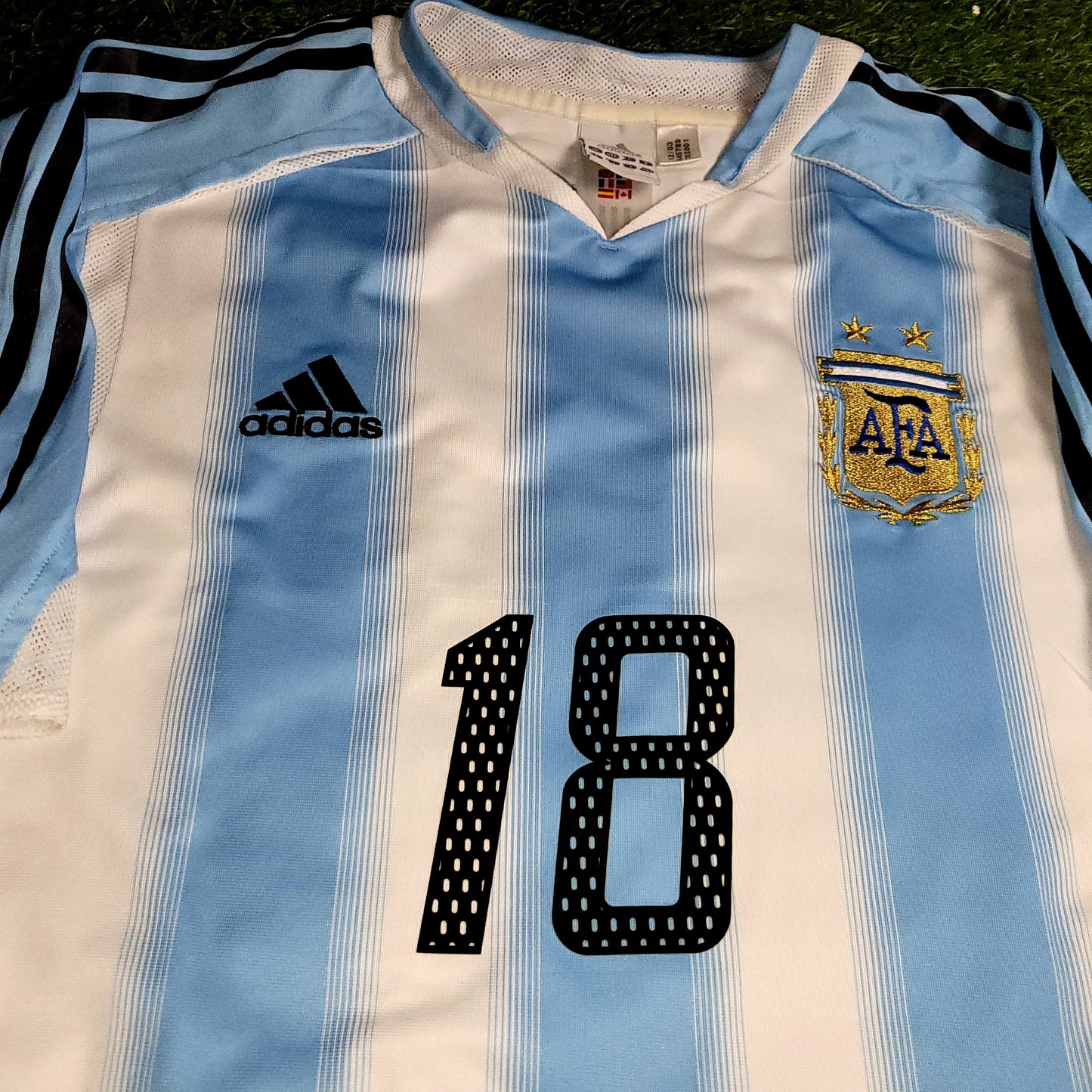 Messi Argentina 2004 2005 DEBUT Home Soccer Jersey Shirt L SKU# 645789