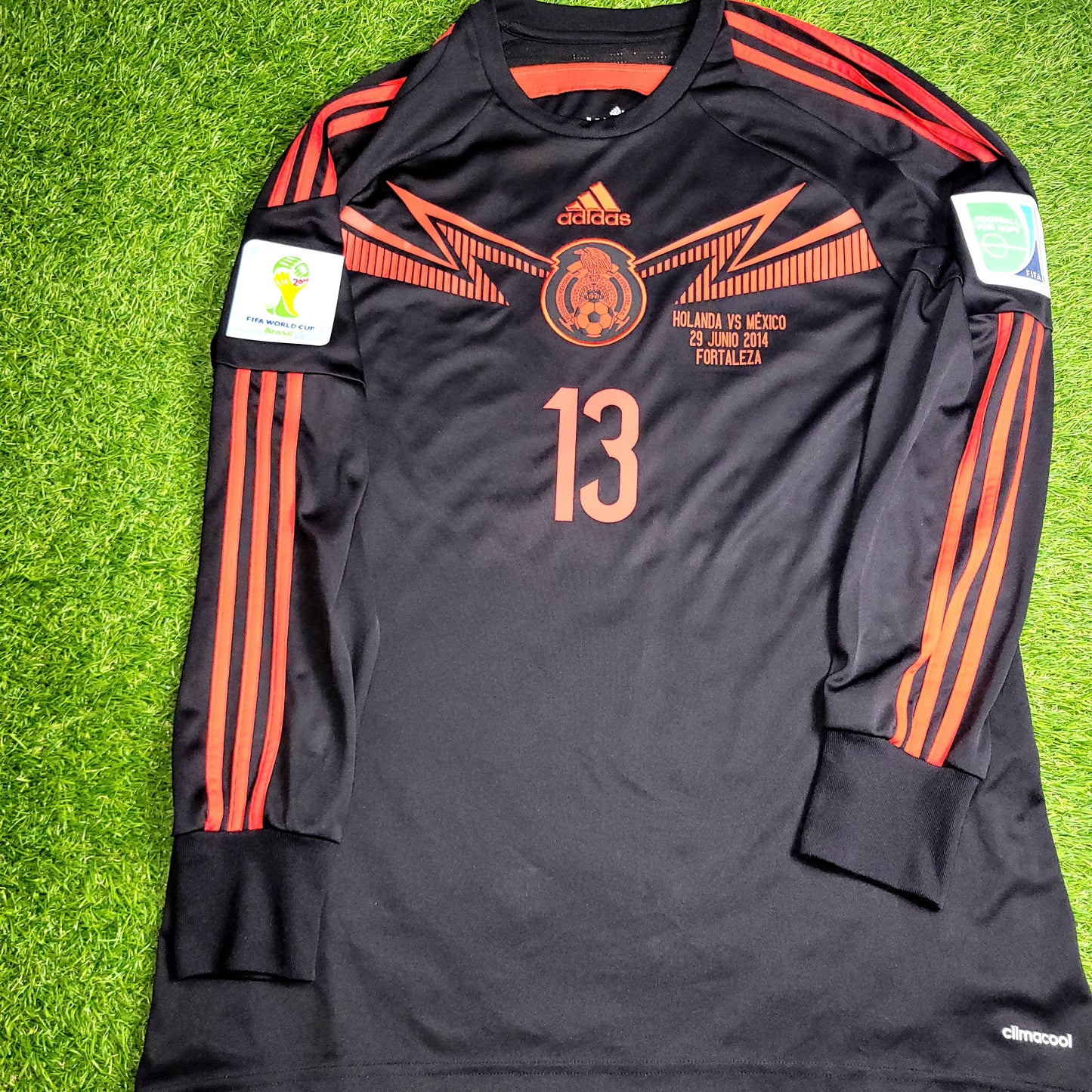 Memo Ochoa Mexico 2014 WORLD CUP GK Soccer Jersey Shirt L SKU# G86995