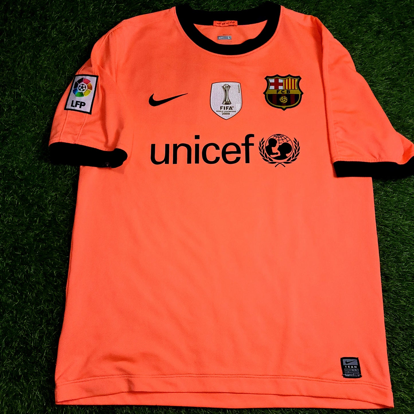 Ibrahimovic Barcelona DEBUT SEASON 2009 2010 Soccer Away Jersey Shirt L SKU# 355020-870