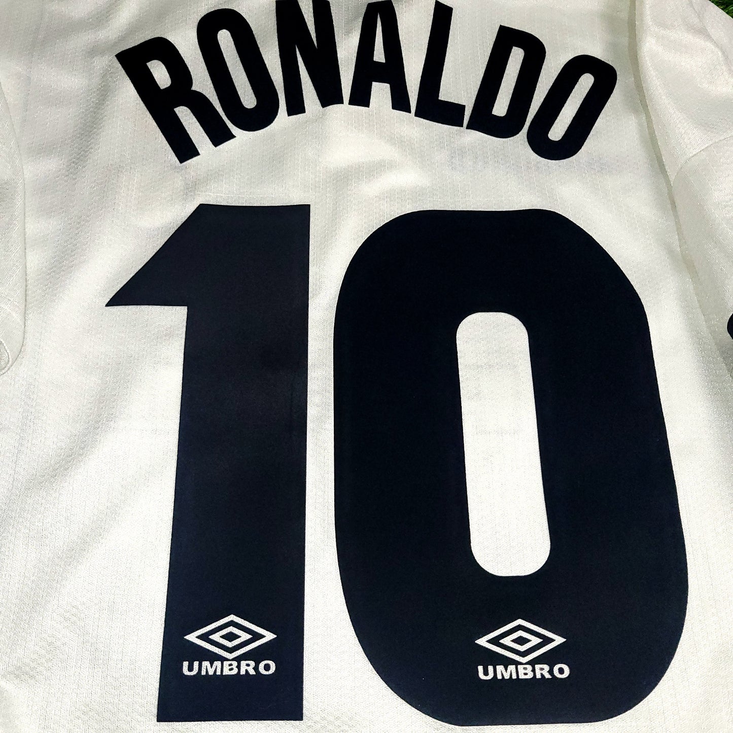 Ronaldo Inter Milan 1997 1998 DEBUT Away Umbro Soccer Jersey Shirt M