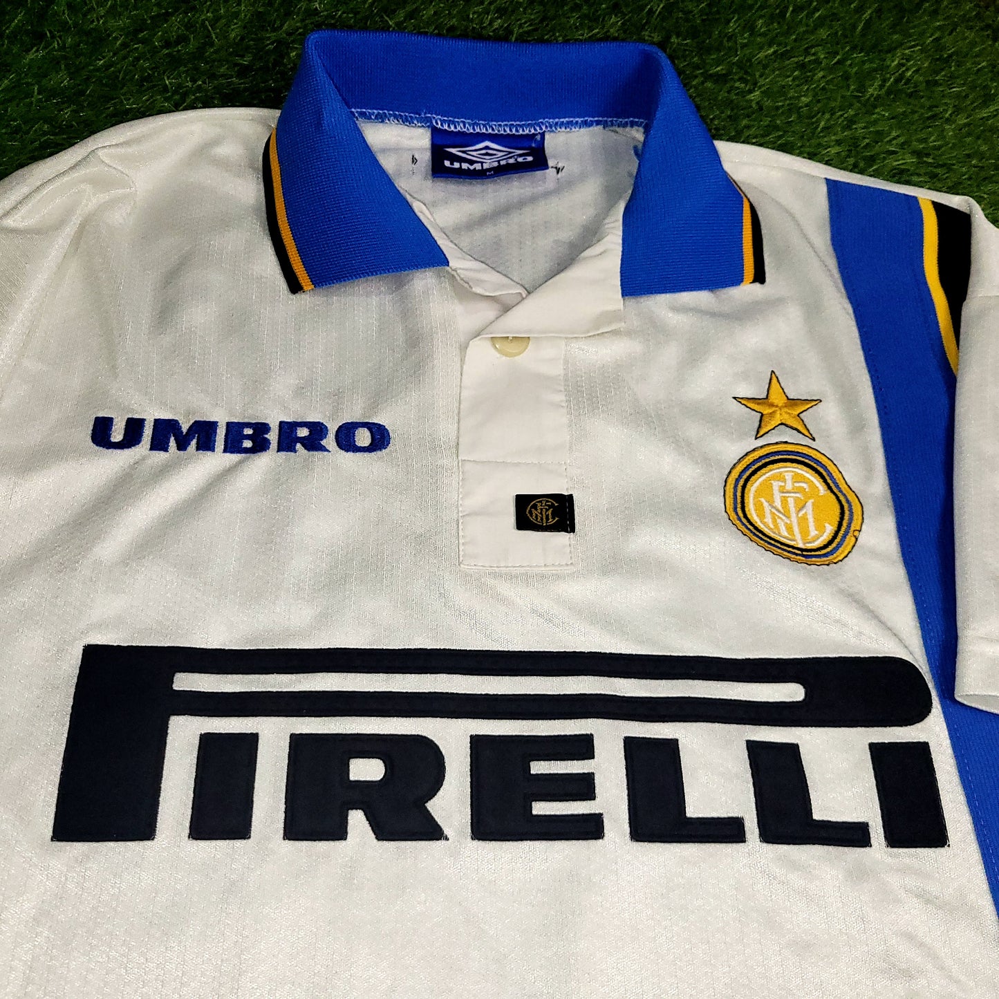 Ronaldo Inter Milan 1997 1998 DEBUT Away Umbro Soccer Jersey Shirt M