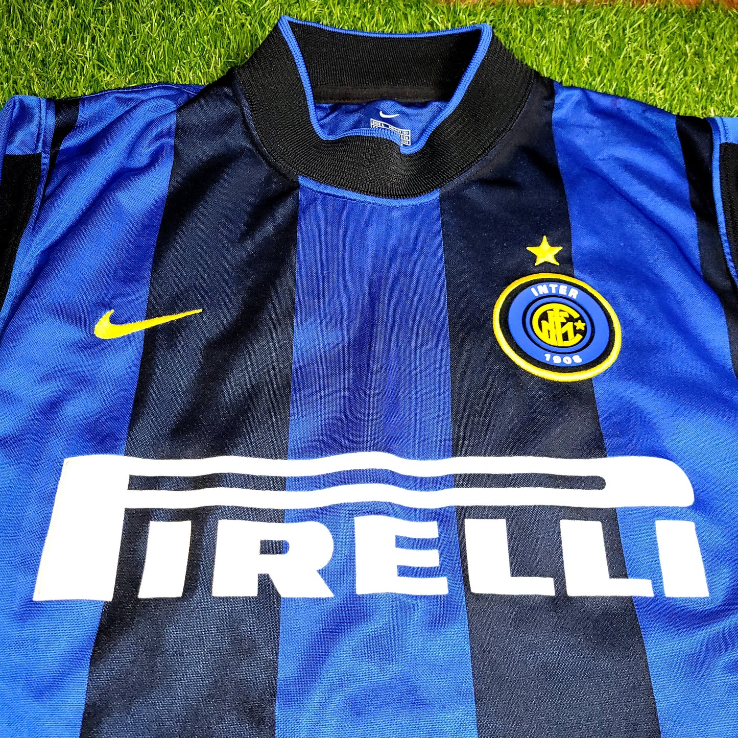Ronaldo Inter Milan 2000 2001 Home Soccer Jersey Shirt L