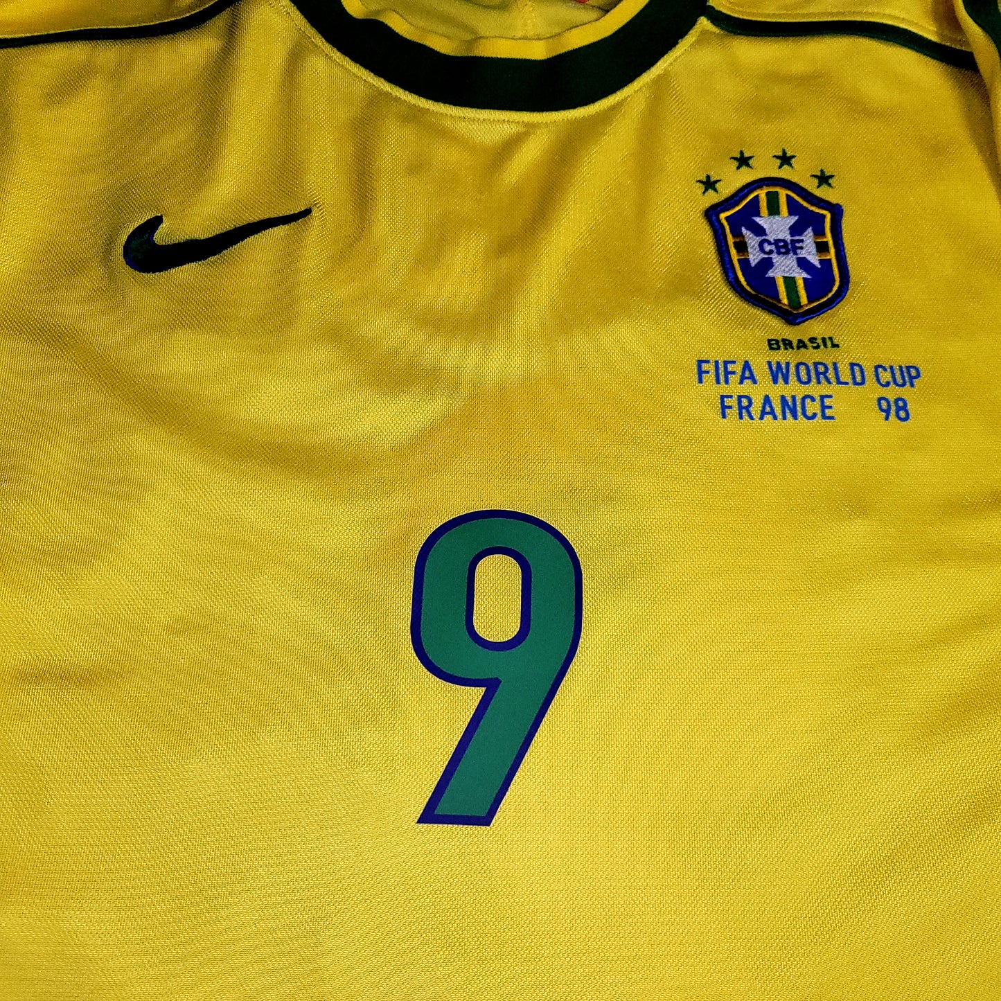 Ronaldo Brazil 1998 WORLD CUP Nike Home Soccer Jersey Shirt L