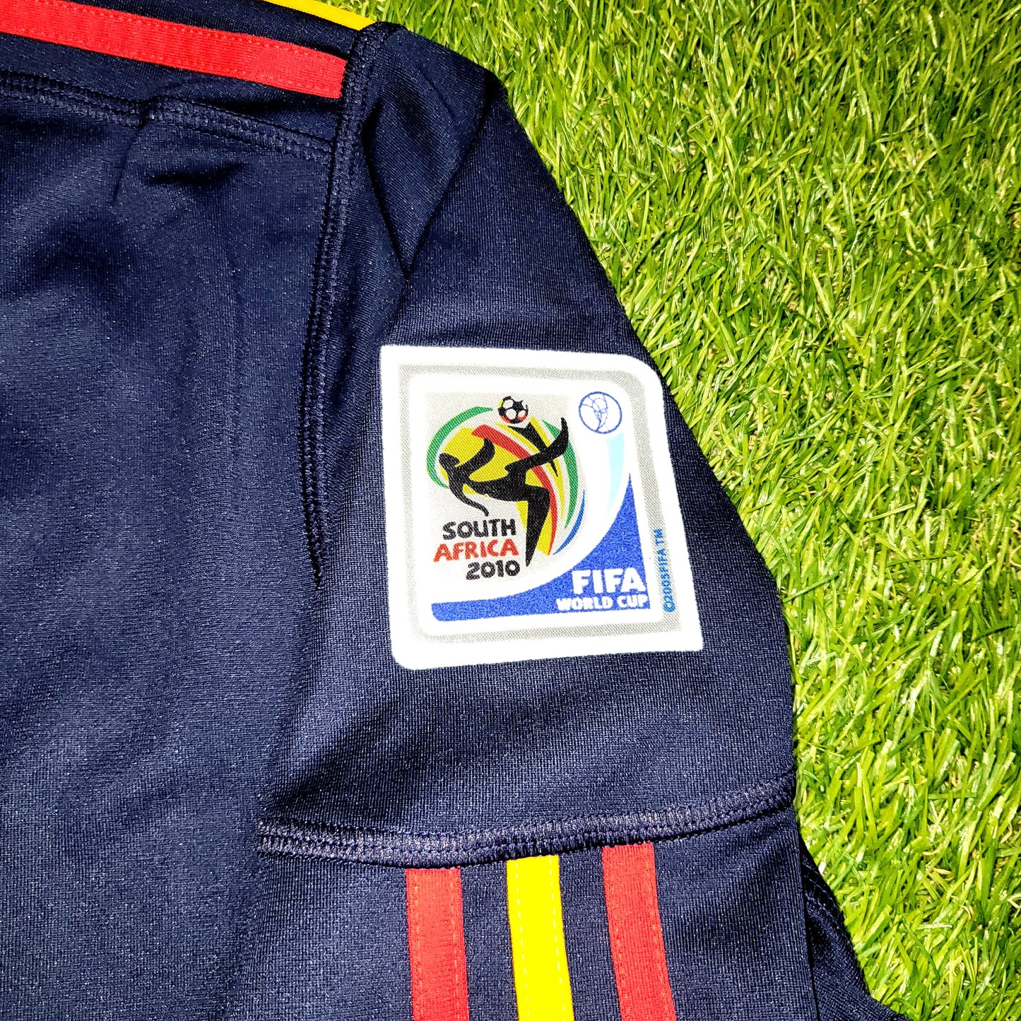 Iniesta Spain 2010 WORLD CUP FINAL Soccer Away Jersey L SKU# P47896
