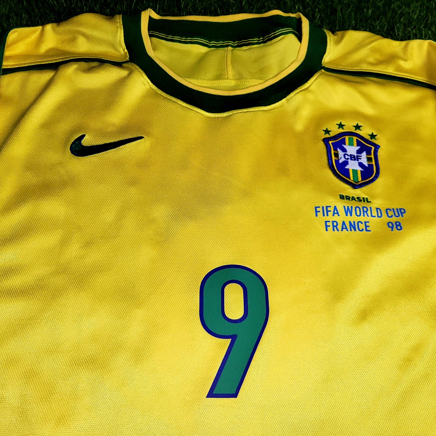 Ronaldo Brazil 1998 WORLD CUP Nike Home Soccer Jersey Shirt XL