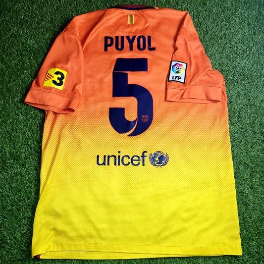 Puyol Barcelona 2012 2013 Away Soccer Jersey Shirt M SKU# 478326-815