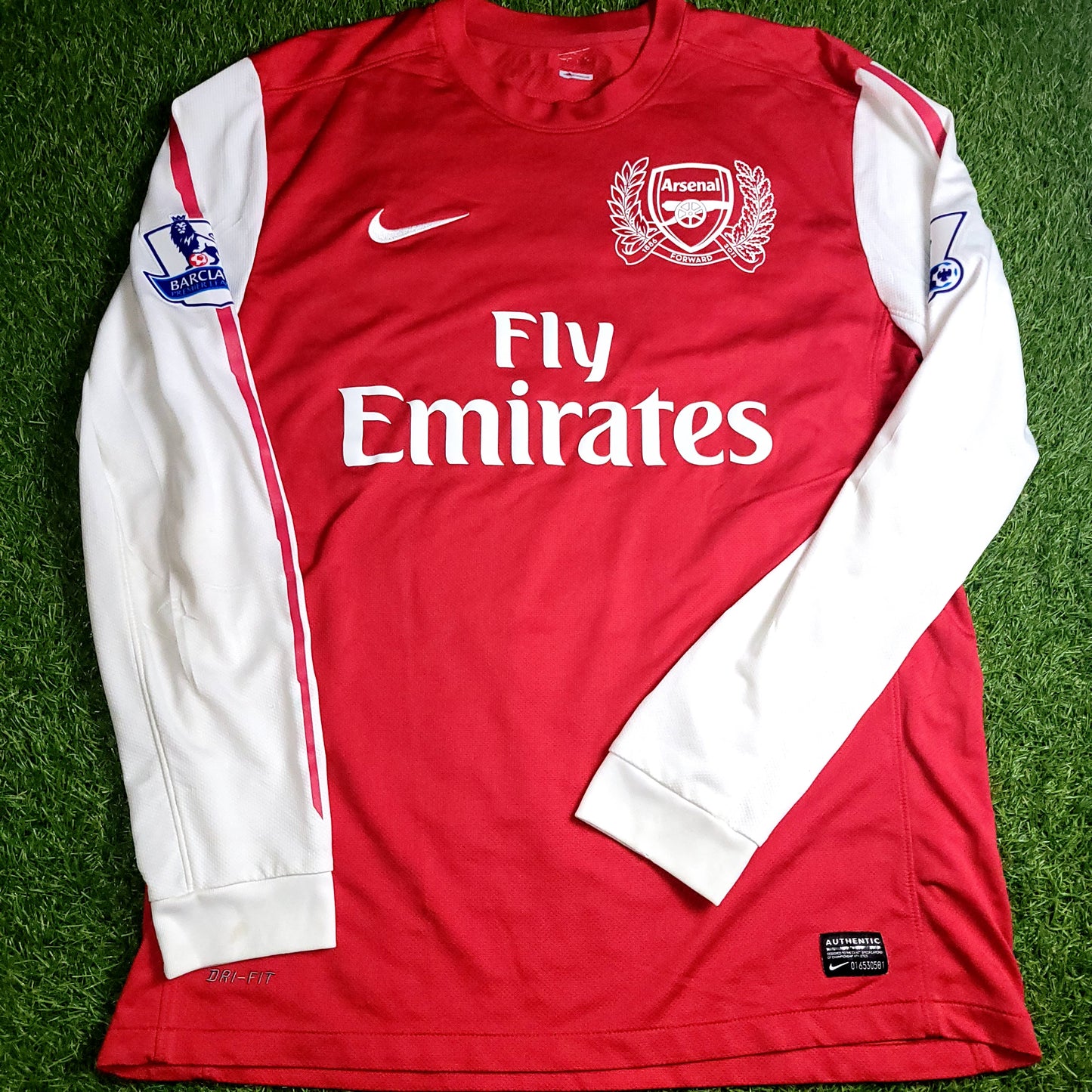 Henry Arsenal 2011 2012 Long Sleeve Soccer Jersey Shirt L SKU# 423981-620
