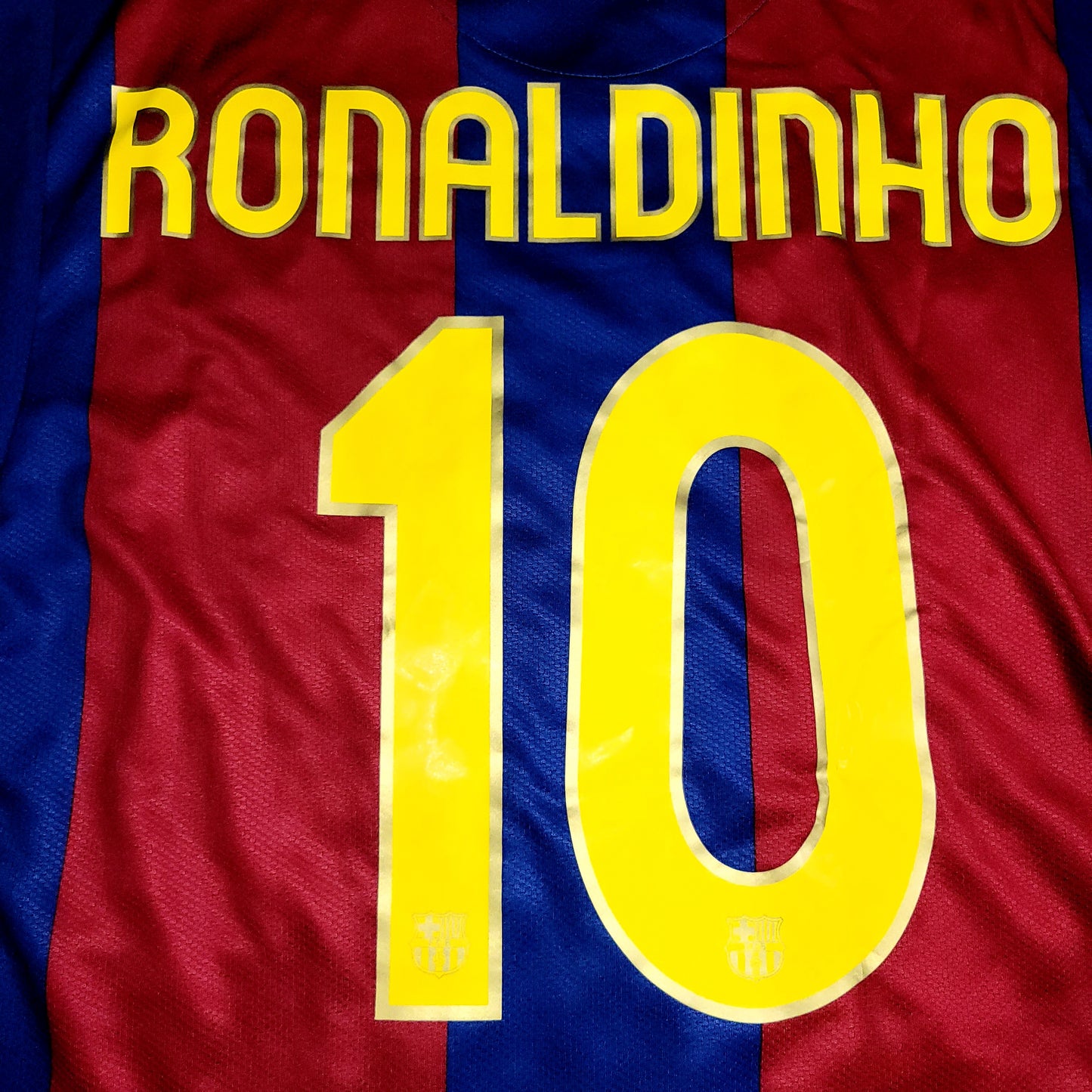Ronaldinho Barcelona Anniversary 2007 2008 Soccer Jersey Shirt L SKU# 237741-655