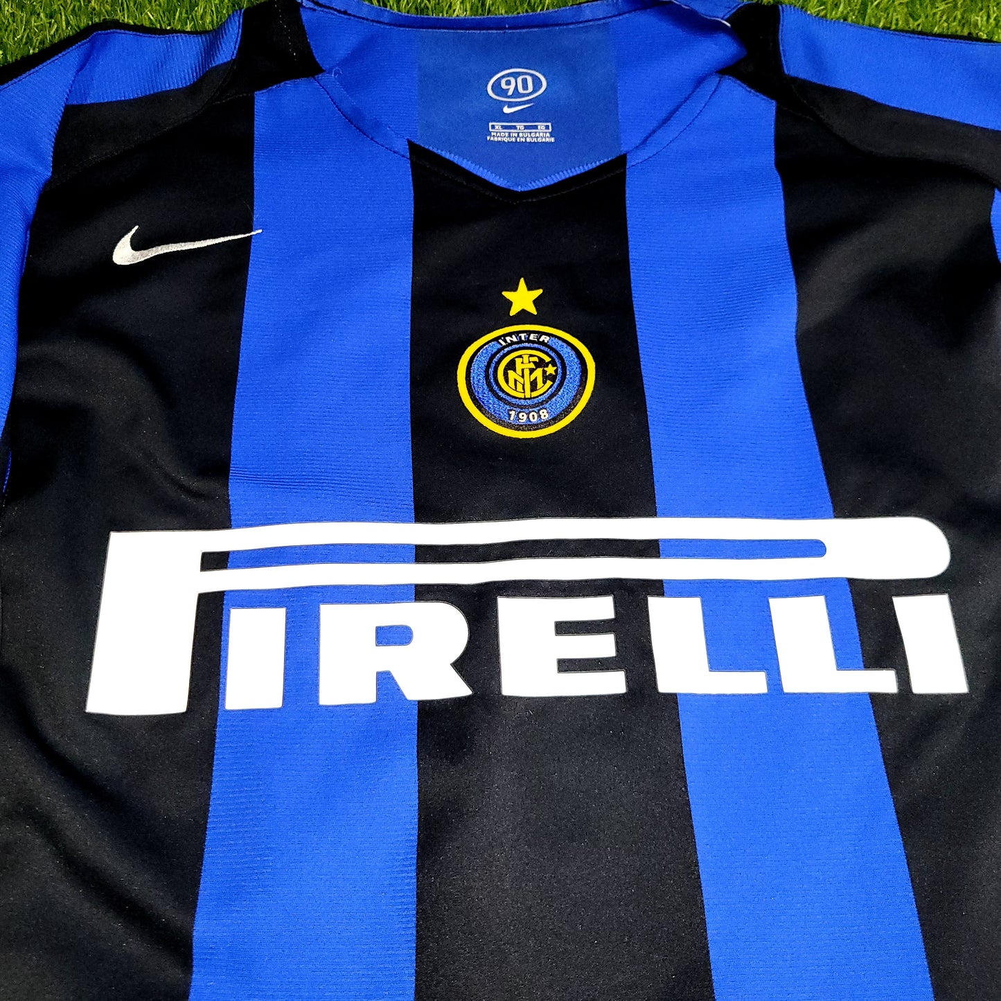 Adriano Inter Milan 2004 2005 Long Sleeve Soccer Jersey Shirt XL