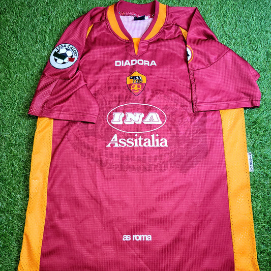Totti As Roma Diadora 1997 1998 KARDASHIAN Soccer Jersey Shirt L