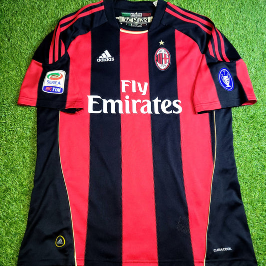 Ibrahimovic AC Milan 2010 2011 Soccer Jersey Shirt L SKU# P96288
