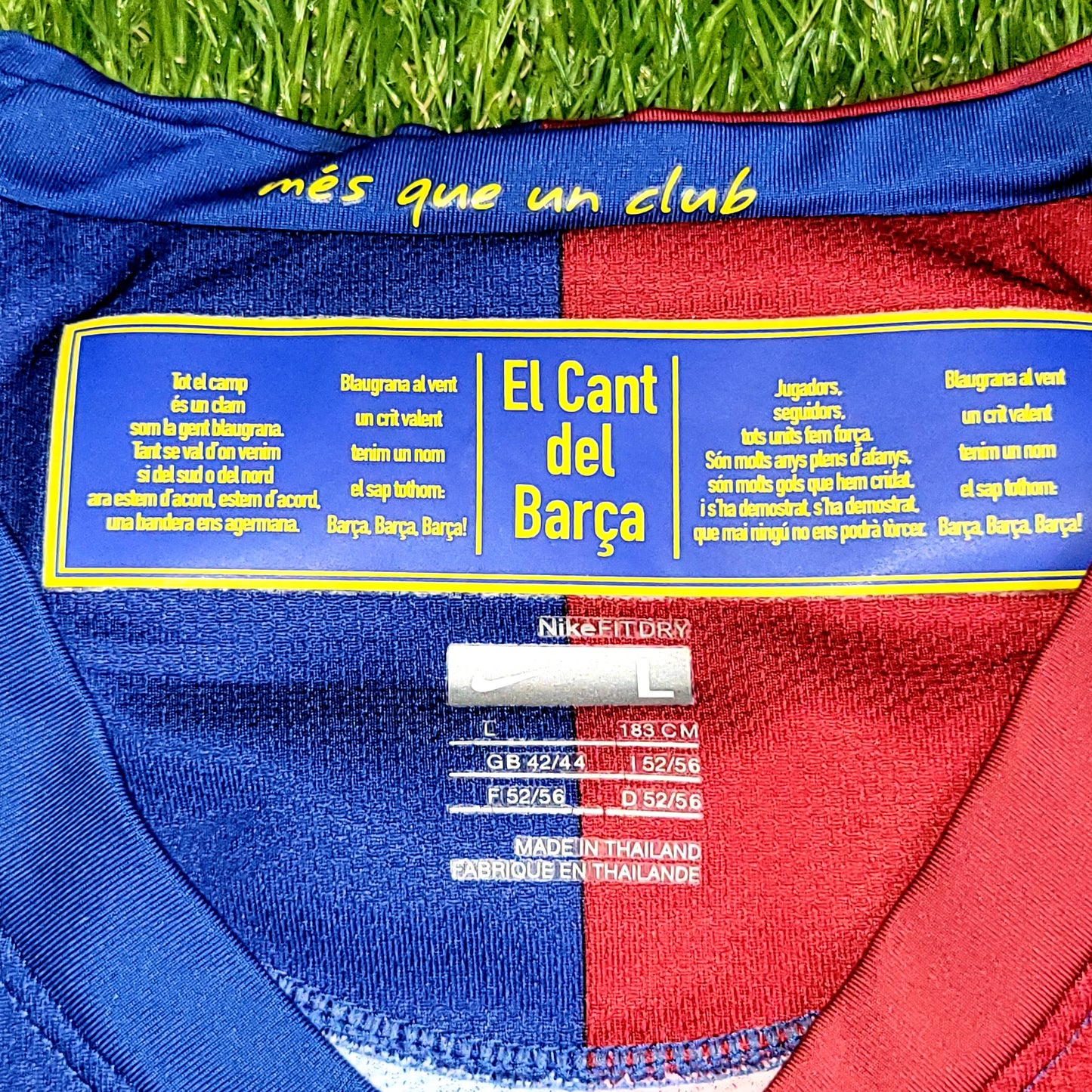 Messi Barcelona TREBLE SEASON 2008 2009 Home Soccer Jersey Shirt L SKU# 286784-655