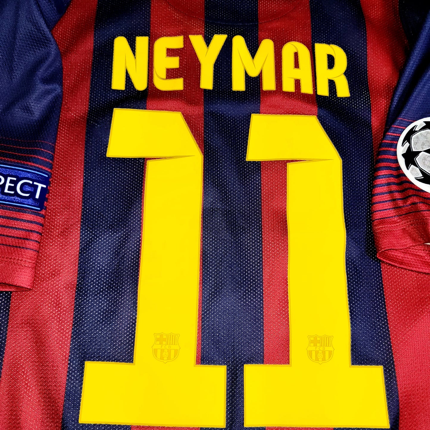 Neymar Barcelona 2013 2014 PLAYER ISSUE UEFA Soccer Jersey Shirt M SKU# 532821-412