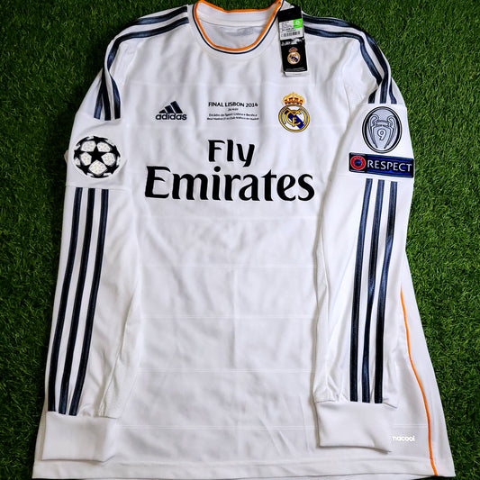 Cristiano Ronaldo Real Madrid UEFA FINAL 2013 2014 Long Sleeve Soccer Jersey Shirt BNWT L SKU# G81098