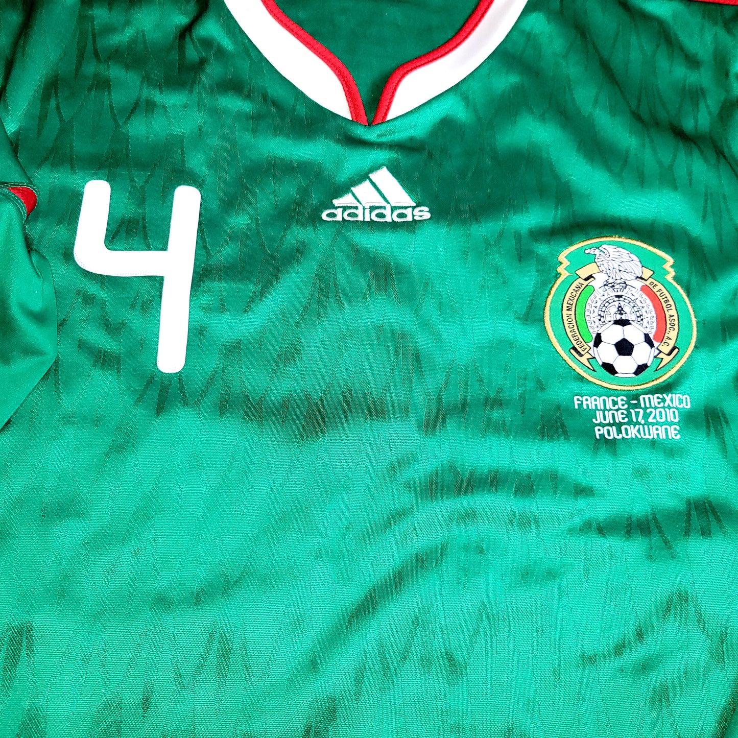 Marquez Mexico 2010 WORLD CUP Home Long Sleeve Soccer Jersey Shirt L SKU# P41409