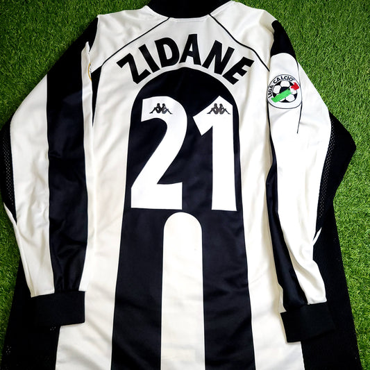 Zidane Juventus 1997 1998 Long Sleeve Kappa Soccer Jersey Shirt XL