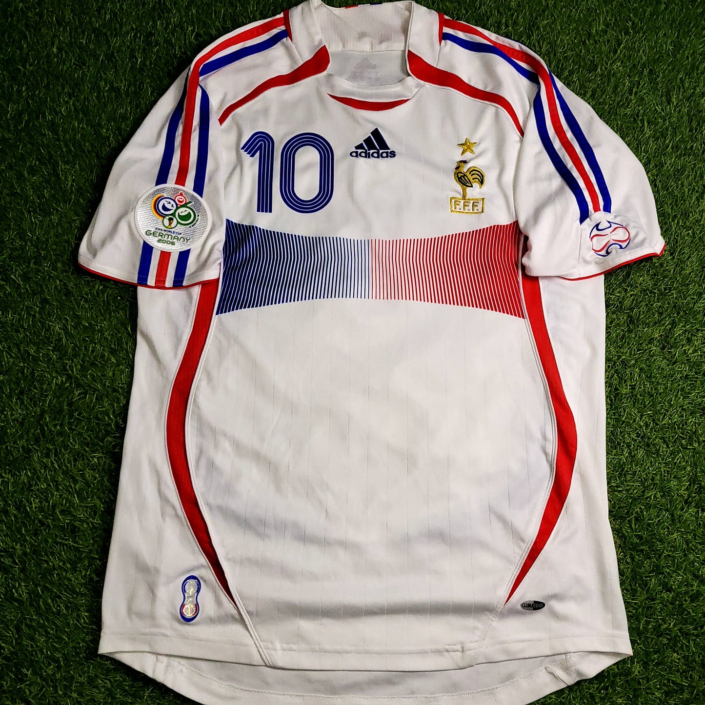 Zidane France 2006 WORLD CUP FINAL Away Soccer Jersey Shirt M SKU# 740125
