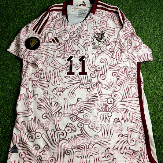 Gimenez Mexico 2022 2023 GOLD CUP Player Issue Away Soccer Jersey Shirt XL SKU# HD9313