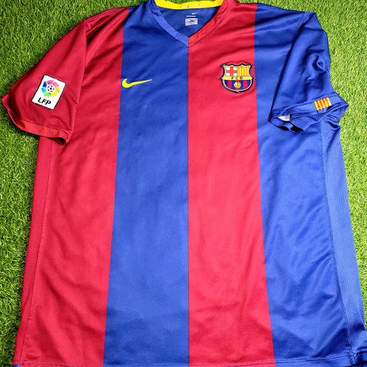 Ronaldinho Barcelona 2006 2007 Soccer Jersey Shirt XXL SKU# F6AOM 146980