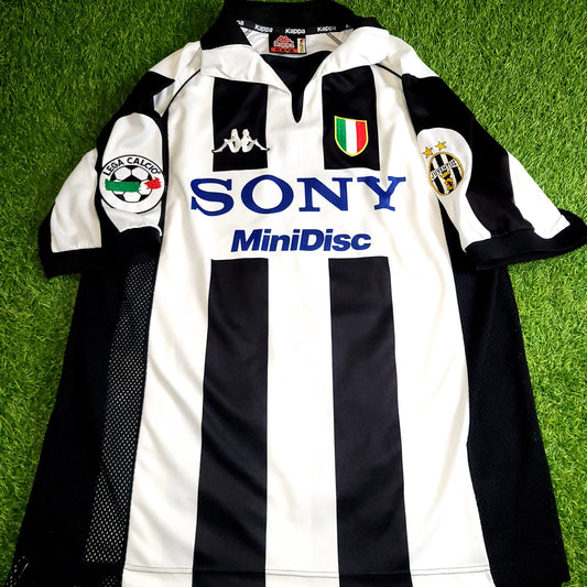 Zidane Juventus 1997 1998 Kappa Home Soccer Jersey Shirt L