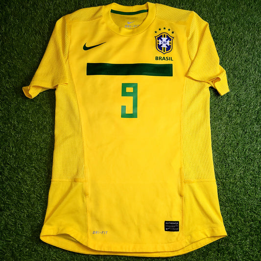 Ronaldo Brazil 2011 PLAYER ISSUE LAST MATCH Soccer Jersey Shirt M SKU# 405502-703