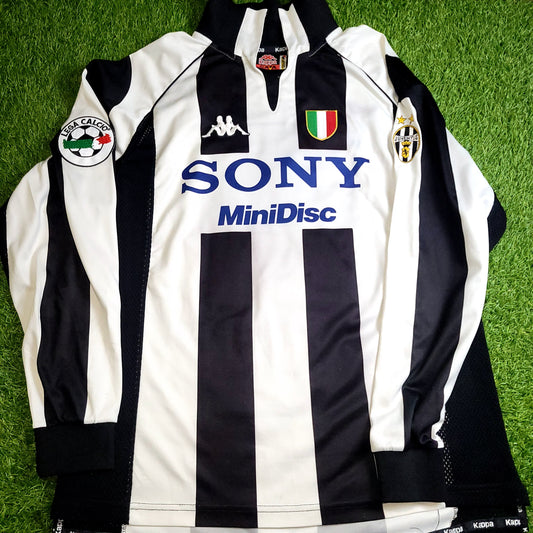 Zidane Juventus 1997 1998 Long Sleeve Kappa Soccer Jersey Shirt L