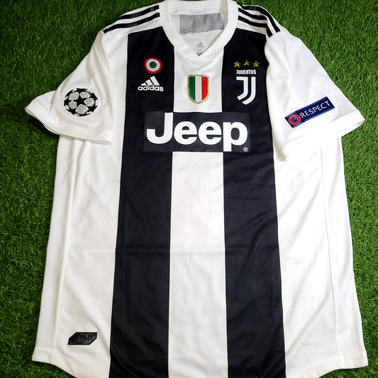 Cristiano Ronaldo Juventus 2018 2019 DEBUT UEFA PLAYER ISSUE Soccer Jersey Shirt XL SKU# CF3493