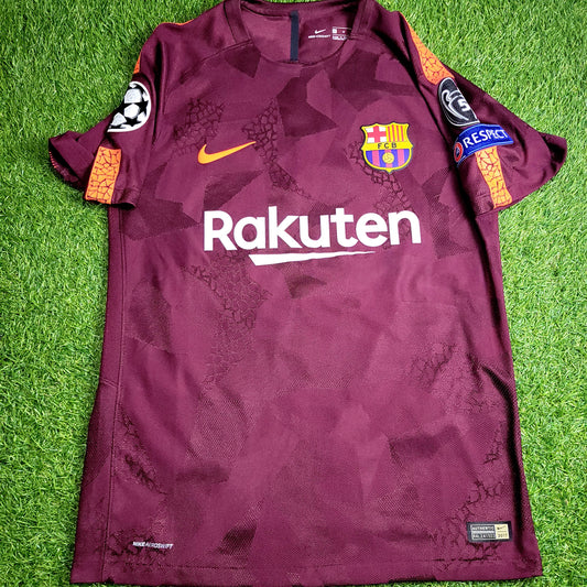 Dembele Barcelona 2017 2018 Third UEFA PLAYER ISSUE Soccer Jersey Shirt M SKU# 847188-683