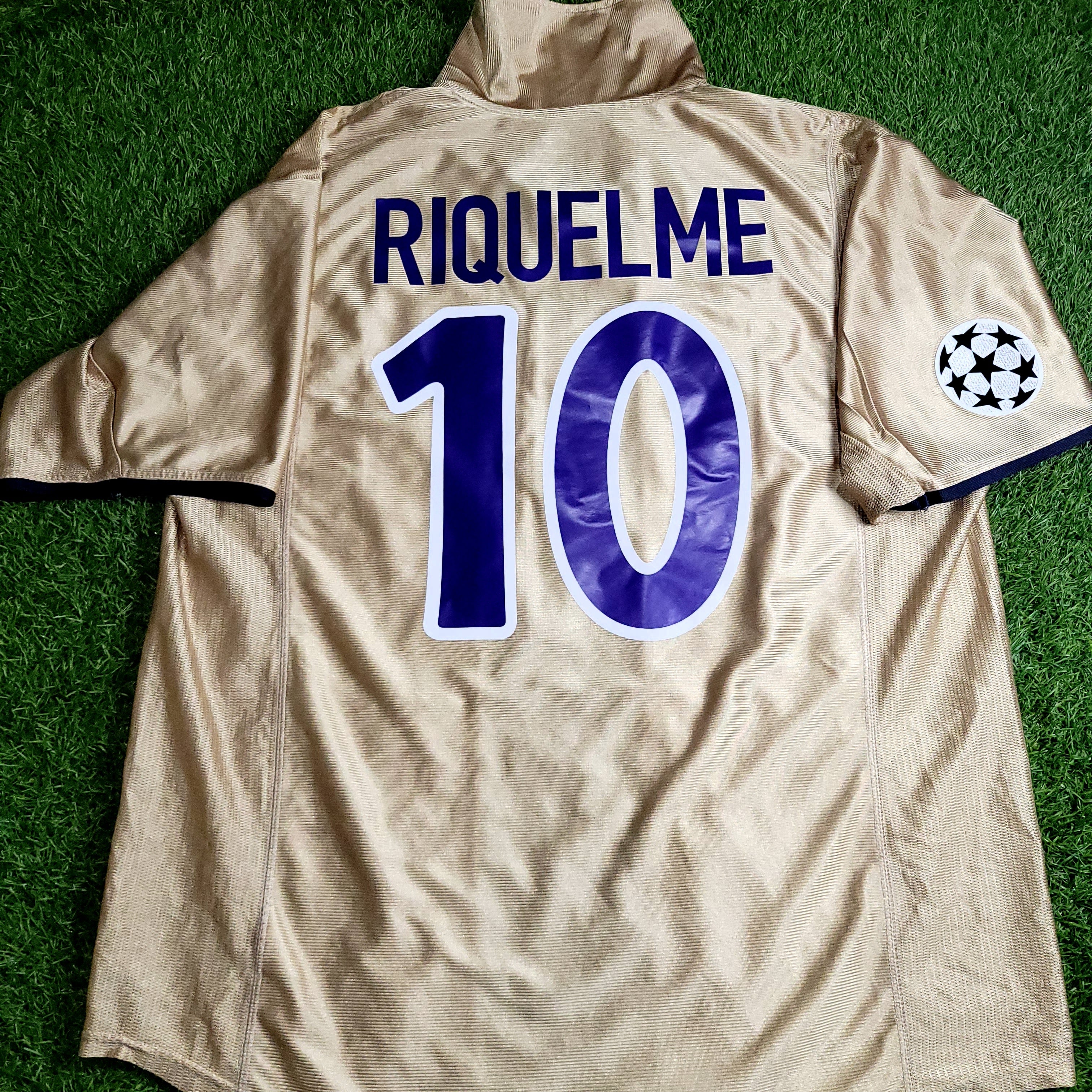 Riquelme Barcelona 2002 2003 UEFA DEBUT Soccer Third Jersey XL