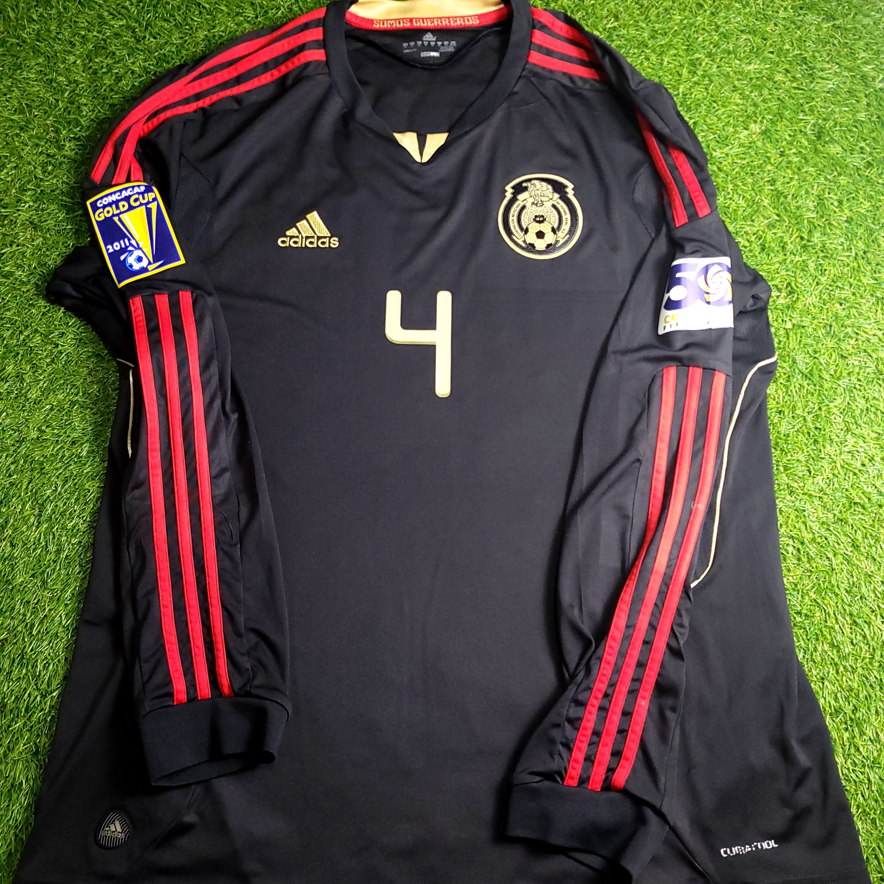 Marquez Mexico 2011 GOLD CUP FINAL Long Sleeve Soccer Away Jersey