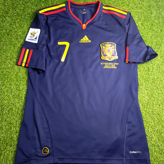 Villa Spain 2010 WORLD CUP FINAL Away Soccer Jersey M SKU# P47896