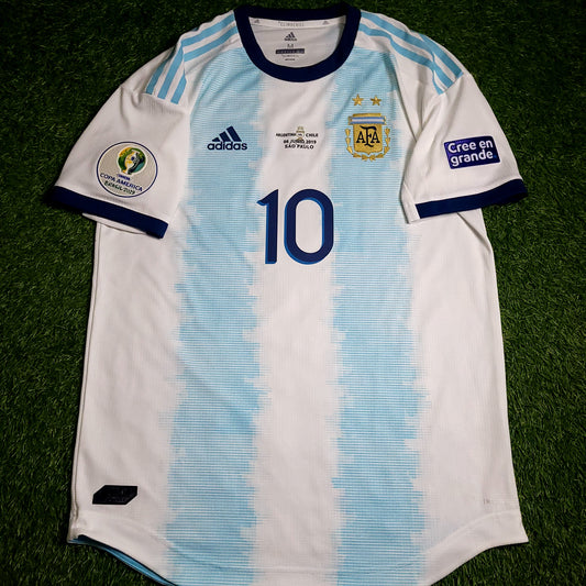 Messi Argentina 2019 COPA AMERICA PLAYER ISSUE Soccer Jersey M SKU# DP0225
