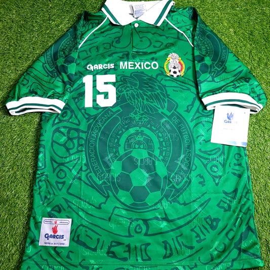 Hernandez Mexico Garcis 1999 Confederations Cup Final Soccer Jersey BNWT L