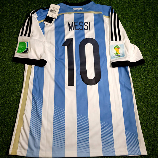 Messi Argentina 2014 WORLD CUP Soccer Jersey BNWT L SKU# G74569