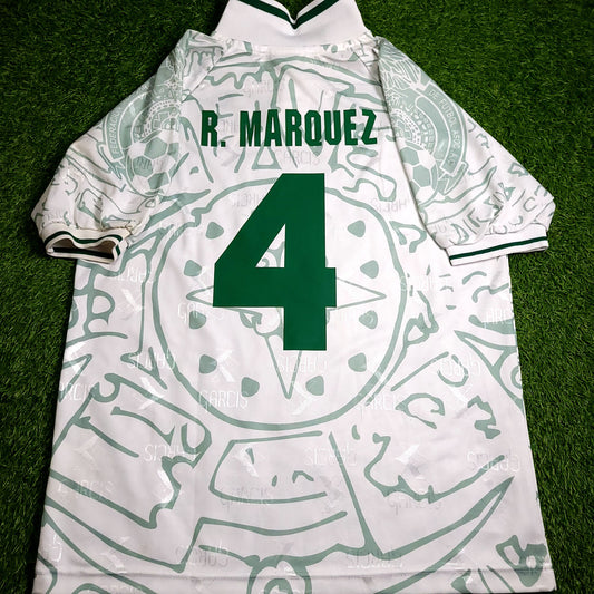 Marquez Mexico Garcis 1999 Confederations Cup Away Soccer Jersey L